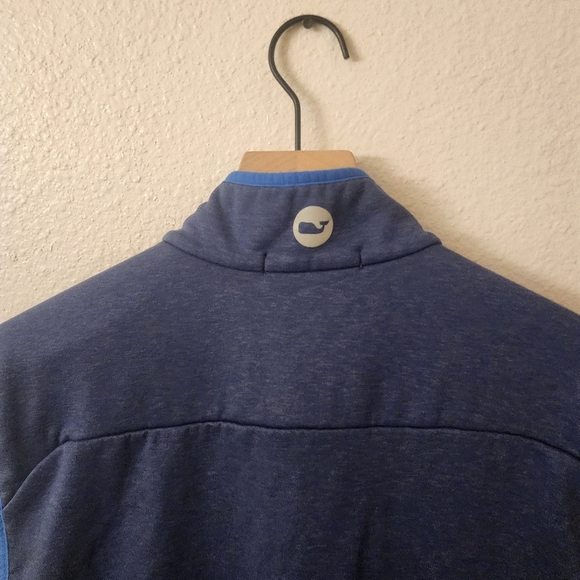 Vineyard Vines Blue Full Zip Front Pocket Stretch Vest Mens Large - Picture 9 of 9